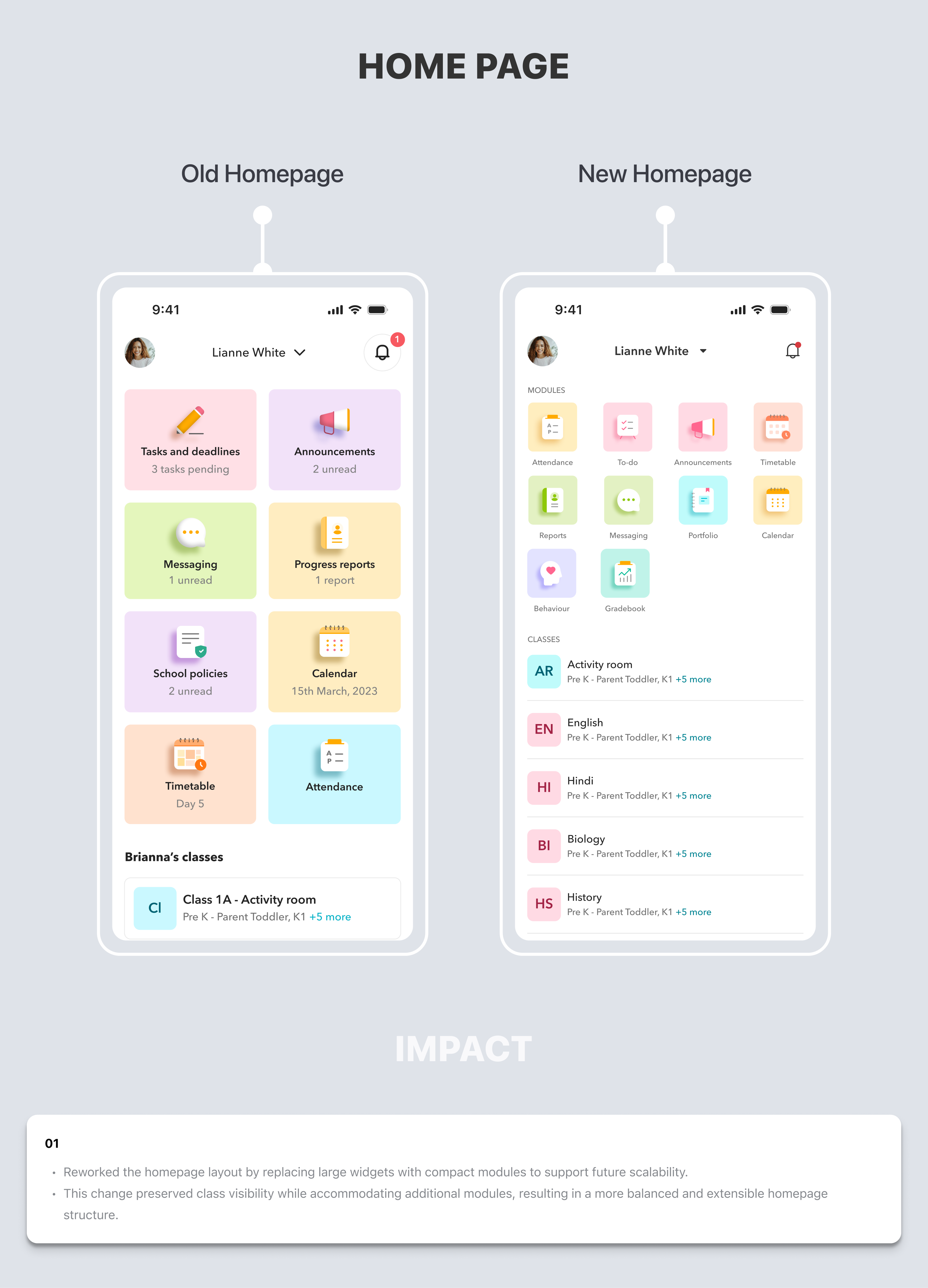 Homepage redesign